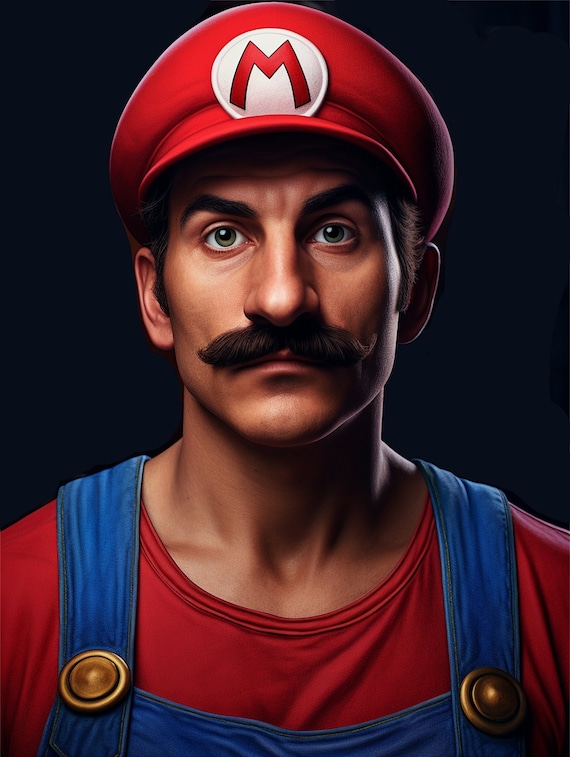 Mario Mario / Super Mario Bros / Midjourney Arte -  Italia