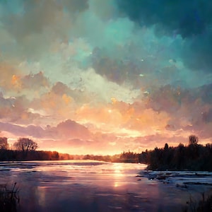 Radiant Sunset | Beauty Under God | Midjourney Art