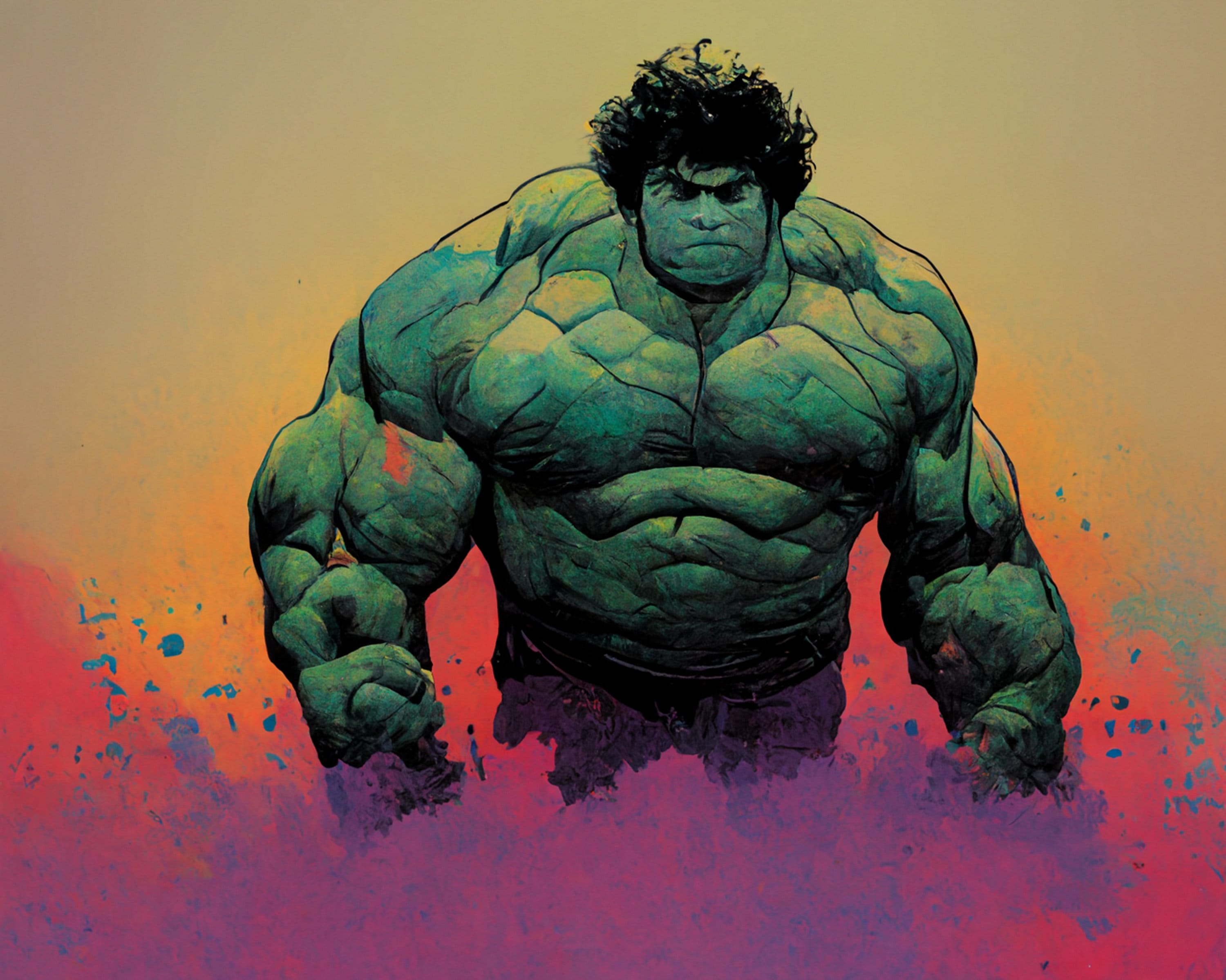 Incredible Hulk Digital Download Midjourney Art Etsy