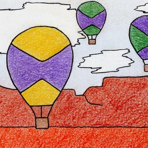 Carte postale Montgolfière (B)