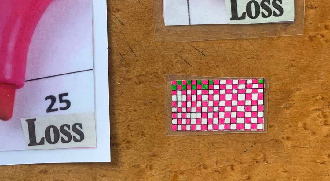 PINK CHECKERED STICKER - Etsy