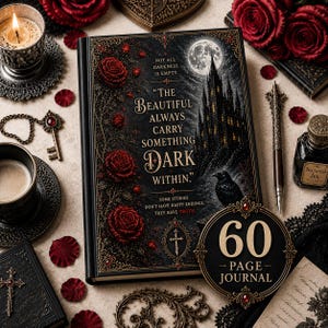 Gothic Shadow Work Journal, Dark Feminine Self Reflection Printable (Digital Download)