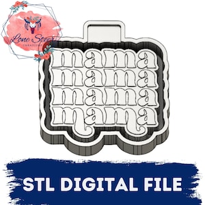 Retro Mama Freshie Blank for Molding 3D printer file STL
