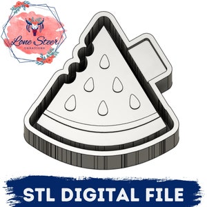 Watermelon with Bite Freshie Blank for Molding 3D printer file STL