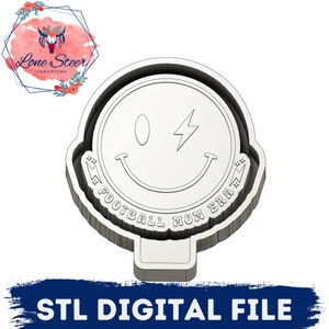 Football Mom Era Smiley Freshie Blank zum Einformen 3D Drucker Datei STL