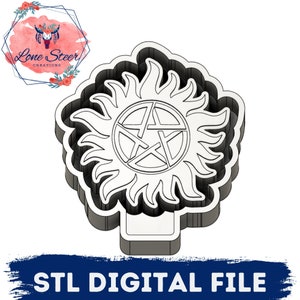 Supernatural Symbol Freshie Blank zum Einformen 3D Druckerdatei STL