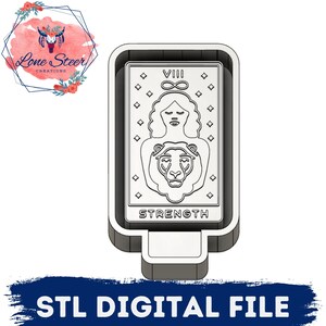 Strength Tarot Card Freshie Blank for Molding 3D printer file STL