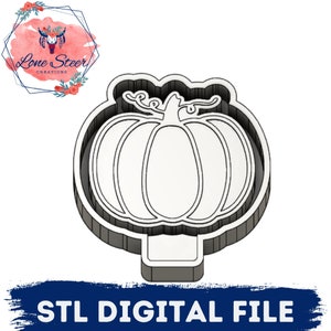Pumpkin with Outline Freshie Blank for Molding 3D printer file STL