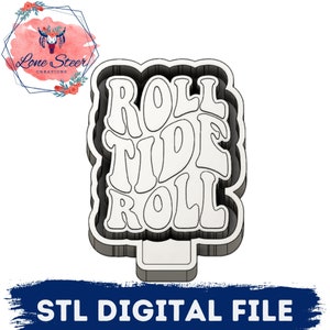 Roll Tide Roll Freshie Blank for Molding 3D printer file STL