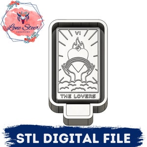 The Lovers Tarot Karte Freshie Rohling zum Formen 3D Drucker Datei STL