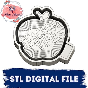 Teacher Vibes Apple Freshie Blank for Molding 3D printer file STL