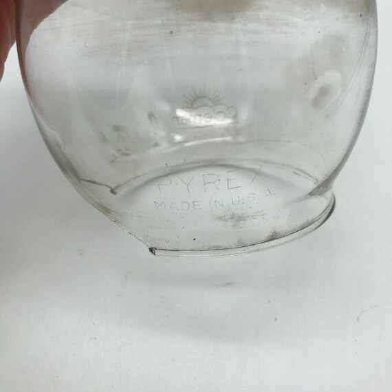 Red Coleman 200A Camping Lantern 1954 W/1930s Pyrex Globe Etched