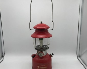 Vintage 1963 Coleman 200A Lantern, Custom Red & White, Restored - Etsy