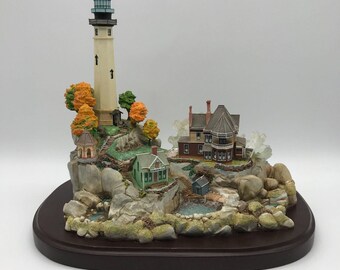 Light at Victoria Landing Lighthouse Lenox 2004 Houses Waves