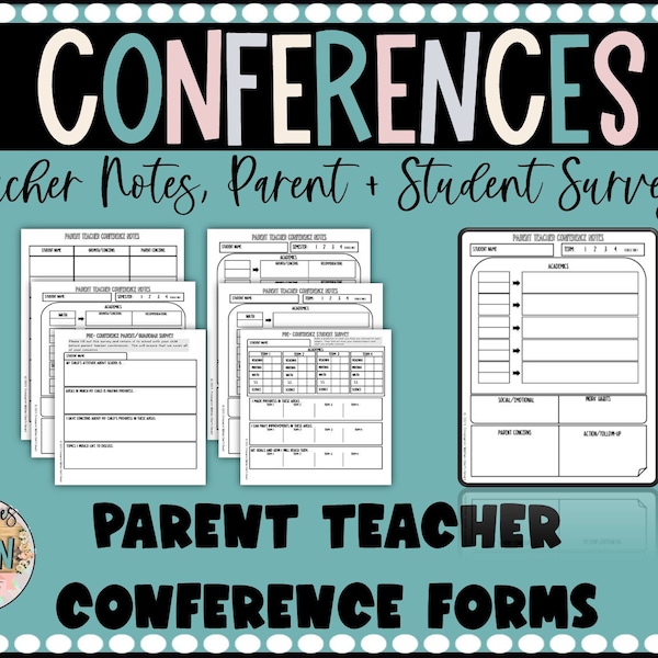 Parent Teacher Conference Template Etsy