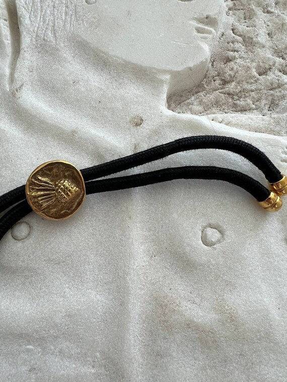 Vintage Yves Saint Laurent Thistle Medallion Pend… - image 9