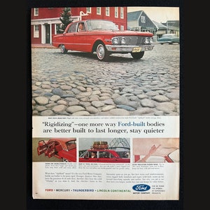 1963 Ford Vintage Magazine Ad | Nostalgia Decor | Retro Wall Art