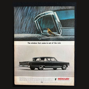 1963 Ford Mercury Vintage Magazine Ad | Nostalgia Decor | Retro Wall Art