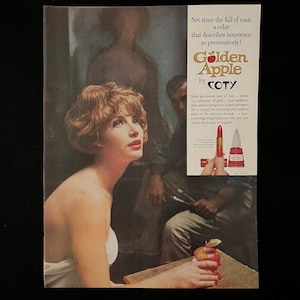 1961 COTY Makeup Vintage Magazine Ad | Nostalgia Decor