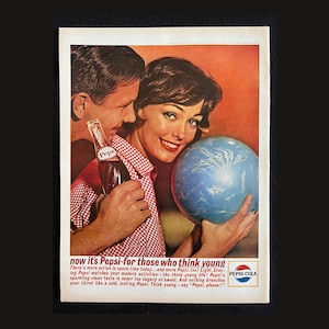 1963 Pepsi Vintage Magazine Ad | Nostalgia Decor | Collectible Wall Art