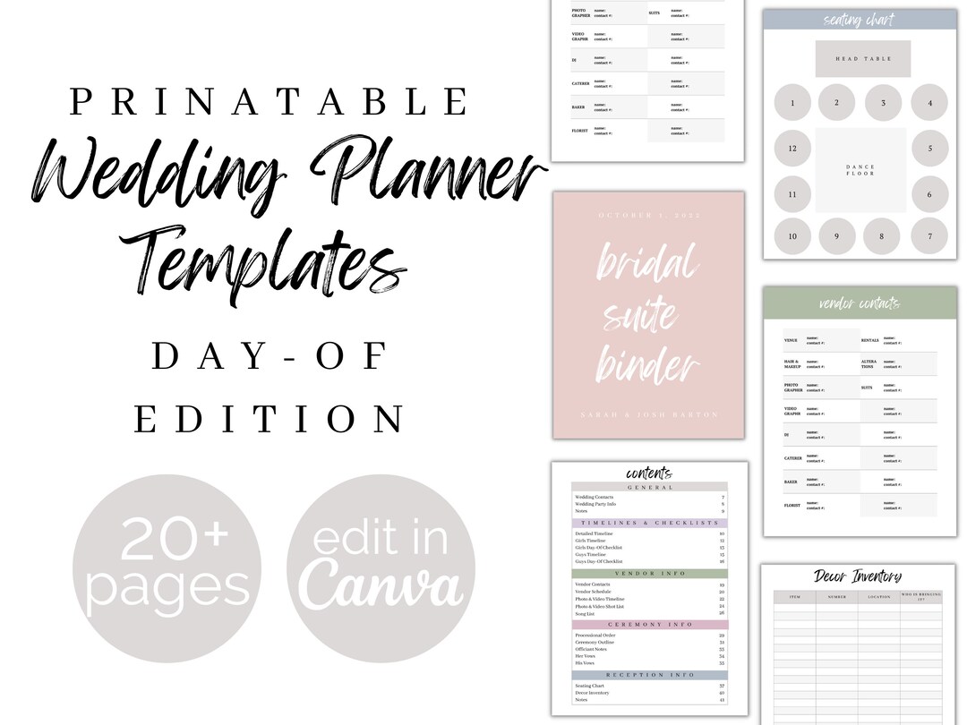 pastel-wedding-day-of-planner-templates-etsy-australia