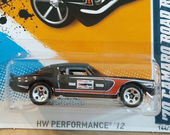 Hot Wheels 2012 '70 Camaro Road Race Black - 1:64 Scale Diecast Car, HW Performance Series 144/247 - View #3