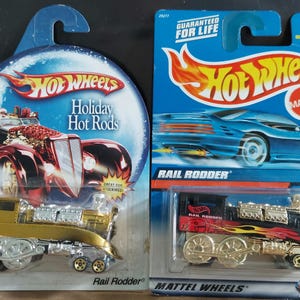Hot Wheels Vintage 2 Car Lot - 2 Rail Rodders Train Locomotive