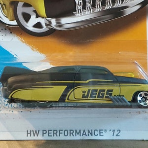 Hot Wheels '49 DRAG MERC w/Jegs Logo - Hw Performance '12 - NIP - Black and Gold