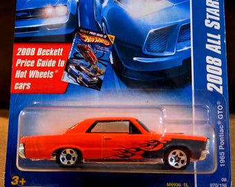 Hot Wheels - 1965 PONTIAC GTO - NIP - Orange w/Gray Flames