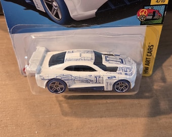Hot Wheels 1967 Chevrolet Camaro-white With Blue/red Graphics-hw