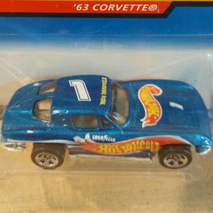 Hot Wheels '63 Corvette #728 Race Team Series IV 4 of 4 Blue
