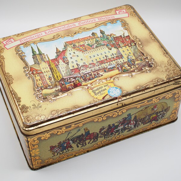 Antique Tin Boxes Etsy