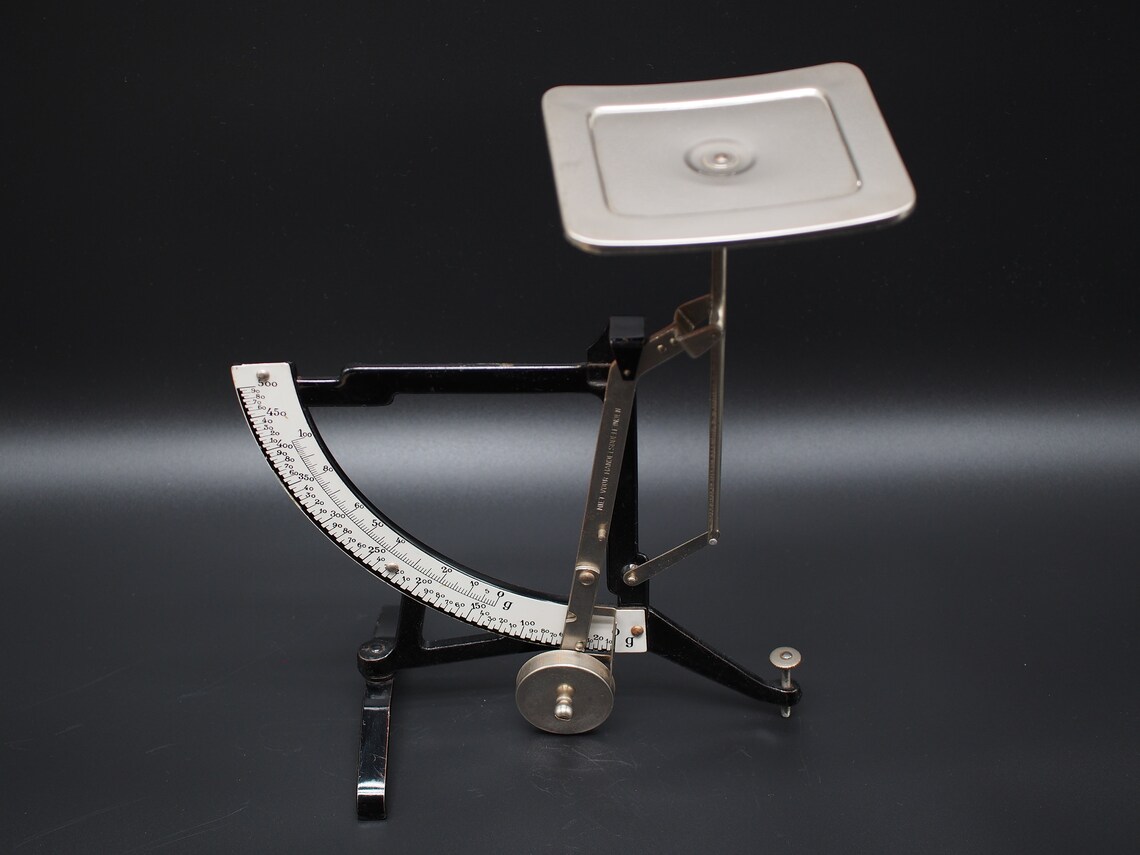 Antique Postman Scale, 500 Gr Maximum Precision Scale. Excellent