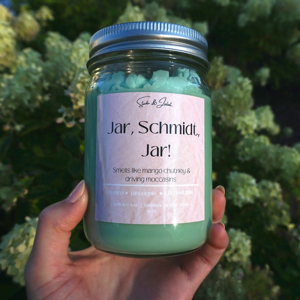 Bougie Jar New Girl Jar Schmidt - Bougie inspirée des fans de la culture pop - Studio & Juliet