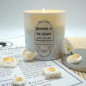 Bridgerton inspired Diamond of the Season handmade candle by Studio and Juliet