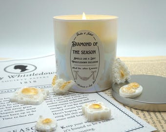 Bridgerton inspired Diamond of the Season handmade candle by Studio and Juliet