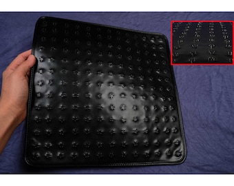BDSM Leather Pad With Super Sharp Tiny Spikes/Spiky Kneelers/Knee Spiked Pad/Feet Torture Pad/Vampire Pads/Sadist Punishment Toys Mature