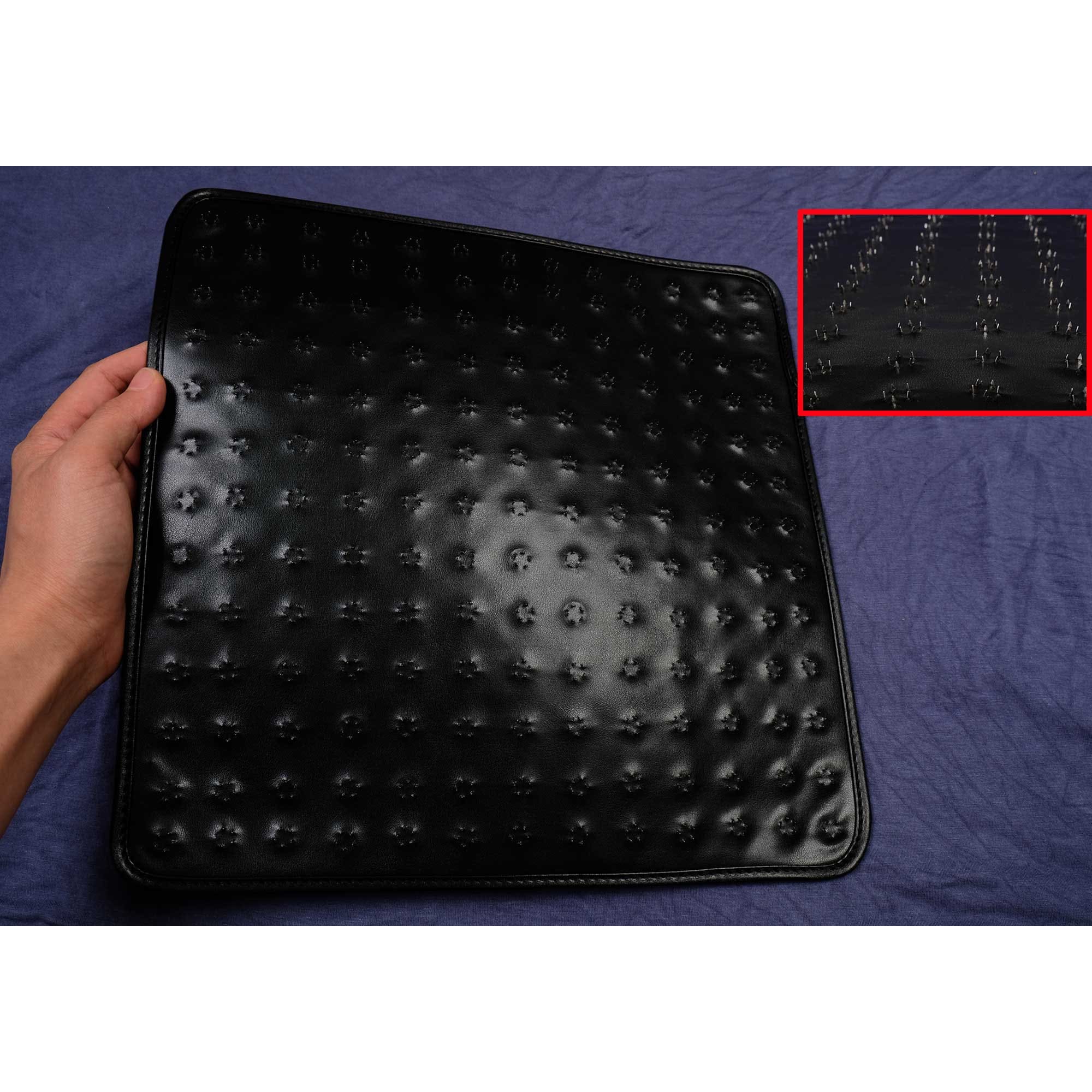 BDSM Leather Pad With Super Sharp Tiny Spikes/Spiky Kneelers/Knee Spiked Pad/Feet Torture Pad/Vampire Pads/Sadist Punishment Toys Mature