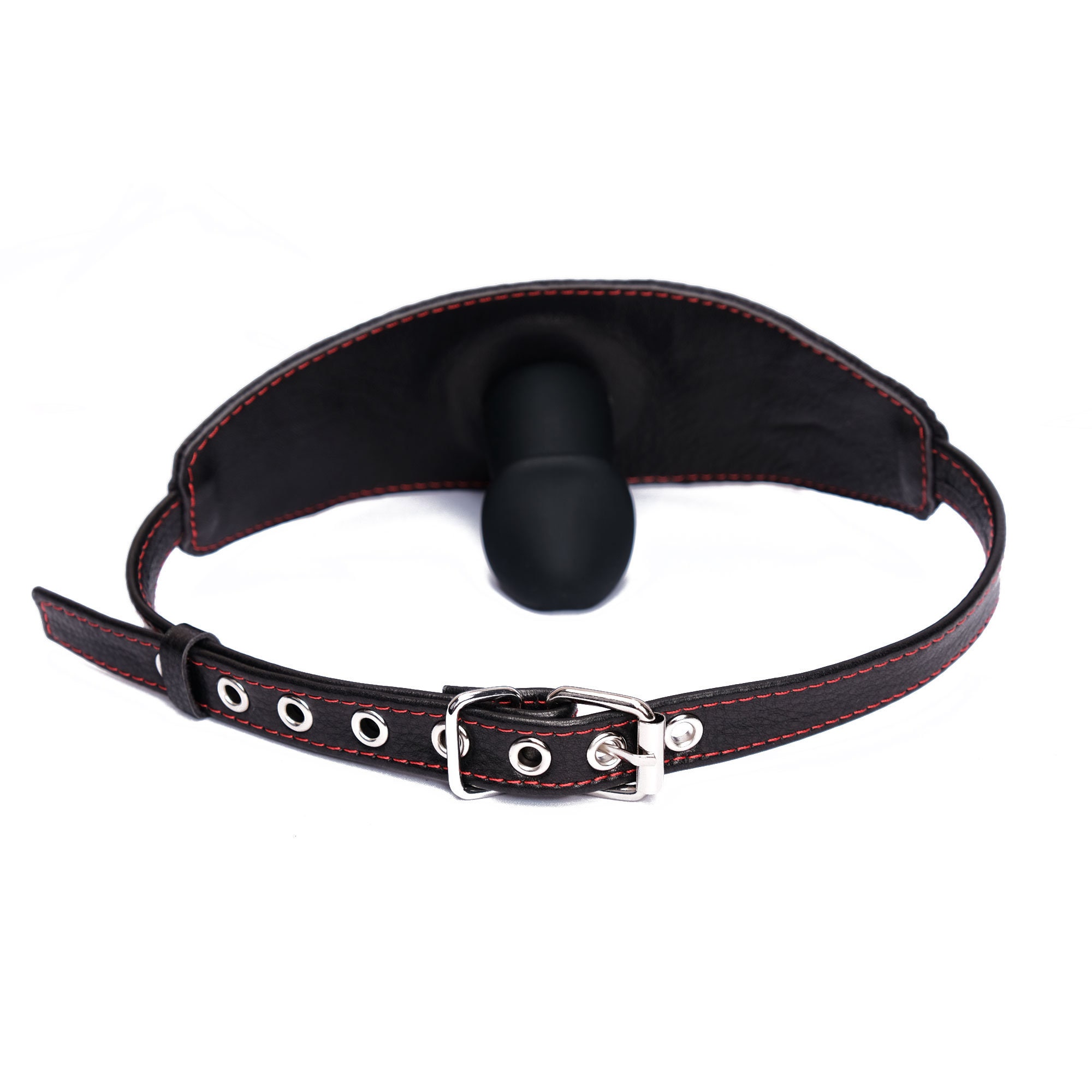 Luxury Full Grain Leather Penis Gag/solid Silicone Dildo Gag/real