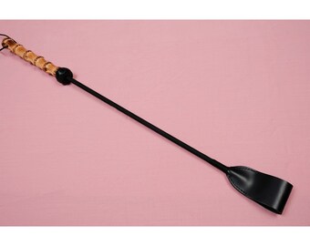 Frusta In Pelle Vegana 45 Cm - Paddle BDSM Per Giochi Di Ruolo E Sculacciate