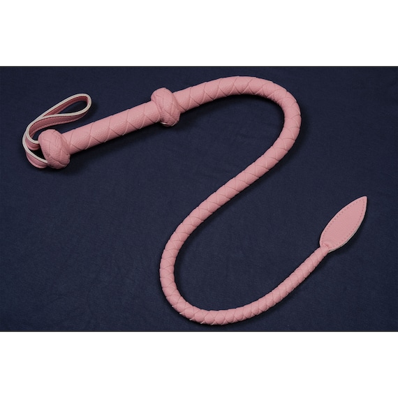 BDSM Pink Whip/leather Whip/Pink Bull Whip/Cute Mini Bullwhip/Pink Dragon Tail Whip/Pink Dragon Tongue Whip/Single Tail Whip Kink Mature