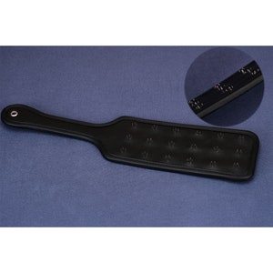 Leather Vampire Paddle With Super Sharp Tiny Spikes/BDSM Spiked Paddle Spanking/Heavy Duty BDSM Toys/Sensation Thuddy Impact Play MATURE
