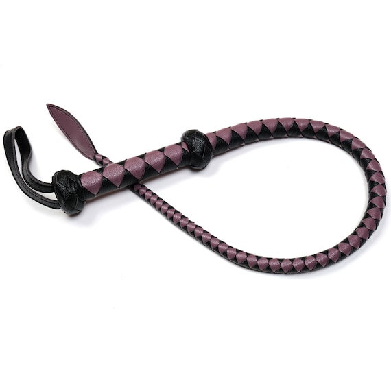 Fouet En Cuir Avec Dés à Jouer - Accessoire Flirteur Ou équitation, Longueur 45 Cm, Pour Jeux De Couple Ou Décoration