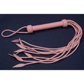 BDSM Pink Leather Floggers - 9 Tails/Pink Floggers/Braided Floggers/Vegan Flogger/Thuddy Flogger/Heavy Flogger/Pink Whips/Kink Fetish Mature