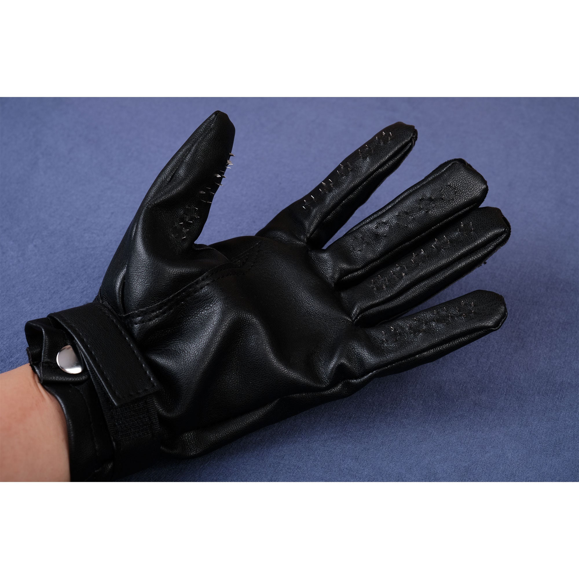 Guantes de vampiro BDSM con púas/Guantes de cuero vegano suave con púas/Guantes de vampiro para juegos de sensaciones/Instrumentos de azotes de castigo — 1 par para adultos
