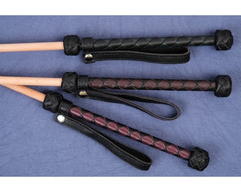 Lambskin Wrapped Handle Spanking Cane/Bdsm Cane/Rattan Cane Punishment Cane Sub/BDSM Stick/Impact Play Toys/Blood Play/BDSM Toy—21.3“ Mature