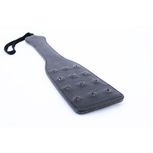 Spiked BDSM Paddle, Faux Leather Spanking Toy Handmade image 5