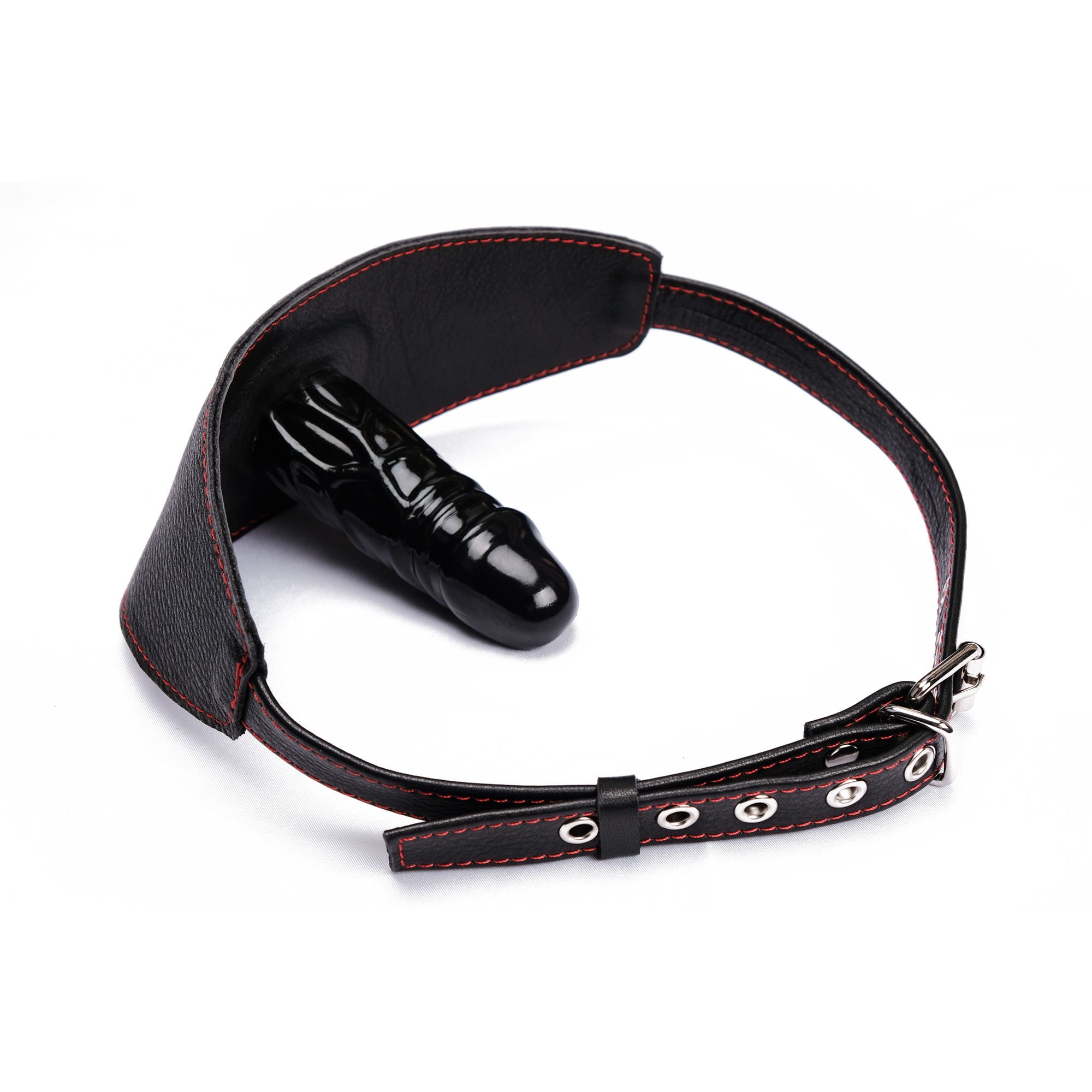 Luxury Full Grain Leather Long Penis Gag/bdsm Handmade Real Cowhide