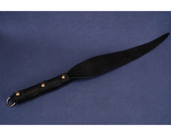 BDSM Real Leather Dragon Tongue/Black Bullhide Flogger Suede/Dragon Tail Flogger/Thuddy Floggers Whips/Spanking Flogging/Impact Play MATURE
