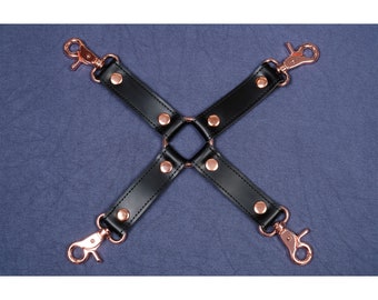 BDSM bondage varken stropdas connector/boeien manchetten connector/zware runderleer stropdas/BDSM zwijnen stropdas/BDSM wig stropdas/vierweg snap clips volwassen